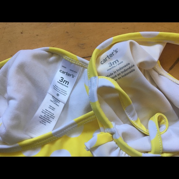 Carters Yellow Polka Dot Tankini - Picture 2 of 2
